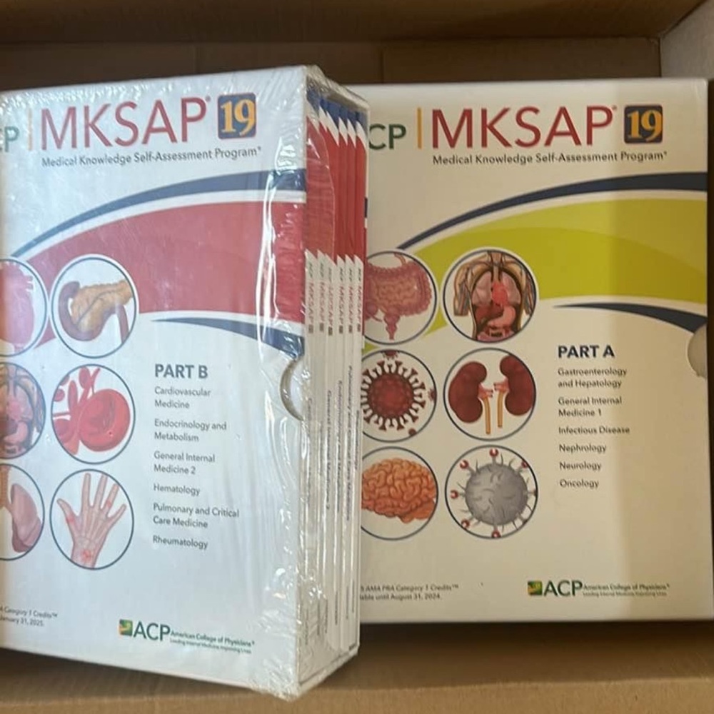 MKSAP 19 ACP Medical Knowledge Self-Assessment Program Set books Part A and B